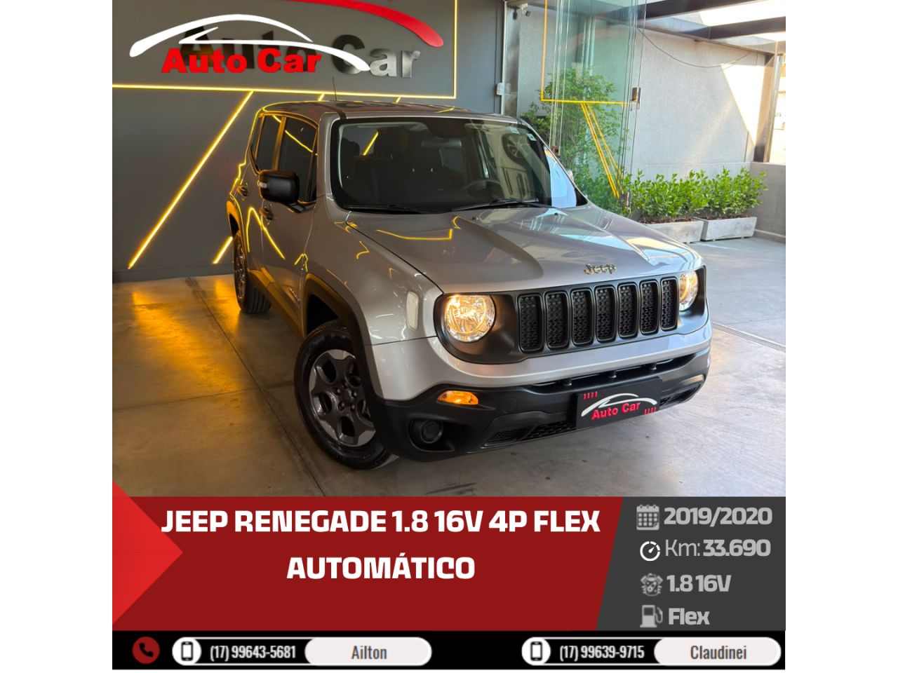 Renegade 1.8 16V 4P FLEX AUTOMÁTICO
