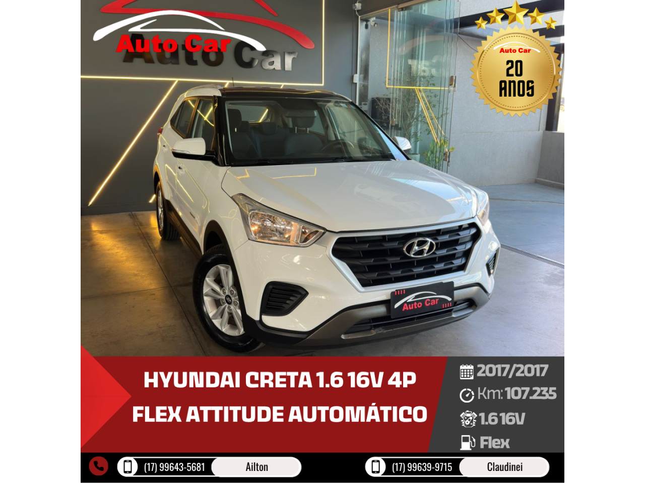 Creta 1.6 16V 4P FLEX ATTITUDE AUTOMÁTICO