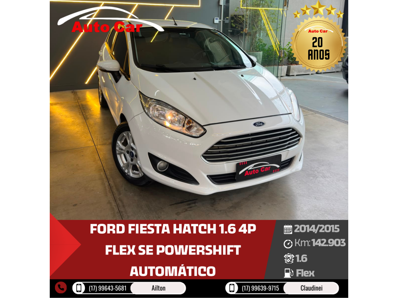 Fiesta Hatch 1.6 4P FLEX SE POWERSHIFT AUTOMÁTICO
