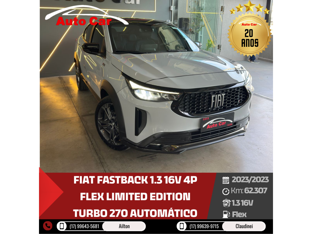 Fastback 1.3 16V 4P FLEX LIMITED EDITION TURBO 270 AUTOMÁTICO