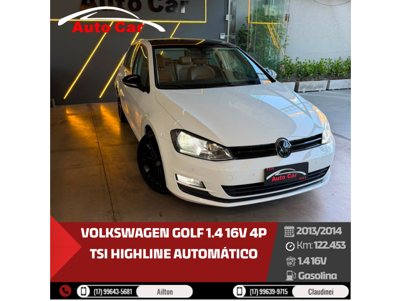 Golf 1.4 16V 4P TSI HIGHLINE AUTOMÁTICO