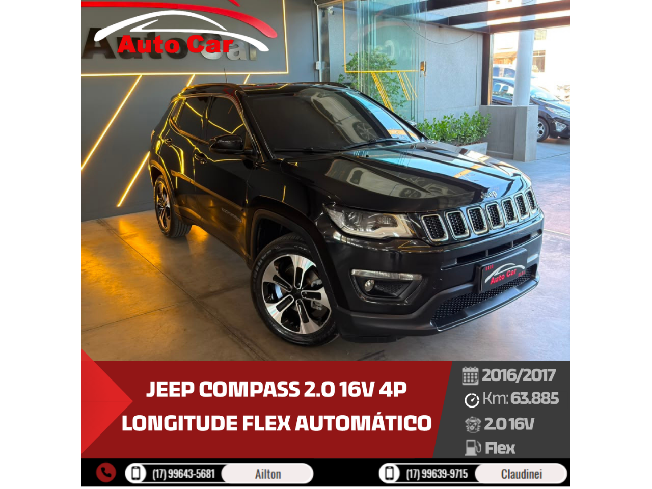 Compass 2.0 16V 4P LONGITUDE FLEX AUTOMÁTICO