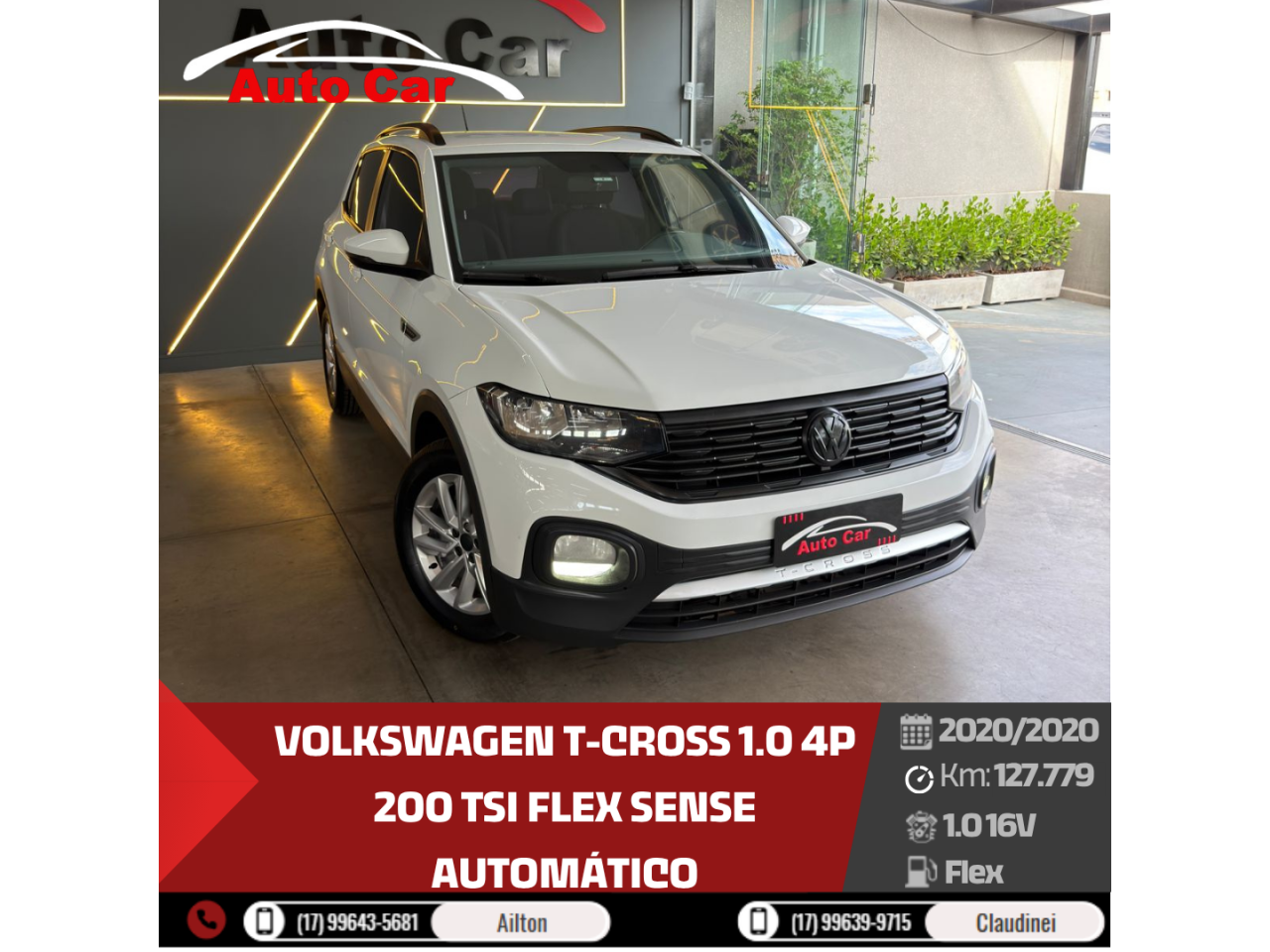 T-Cross 1.0 4P 200 TSI FLEX SENSE AUTOMÁTICO