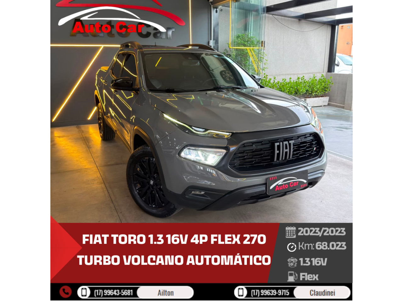 Toro 1.3 16V 4P FLEX 270 TURBO VOLCANO AUTOMÁTICO