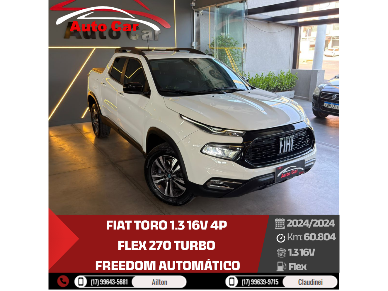 Toro 1.3 16V 4P FLEX 270 TURBO FREEDOM AUTOMÁTICO