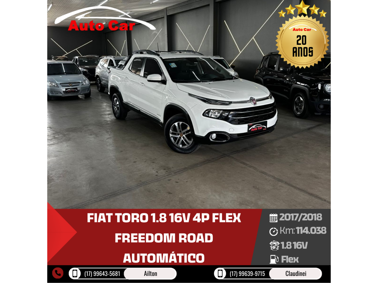 Toro 1.8 16V 4P FLEX FREEDOM ROAD AUTOMÁTICO