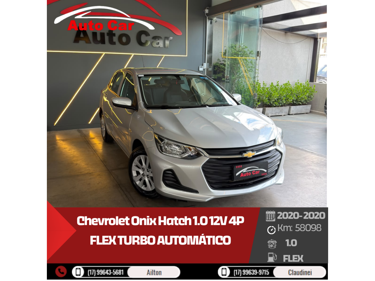 Onix Hatch 1.0 12V 4P FLEX TURBO AUTOMÁTICO