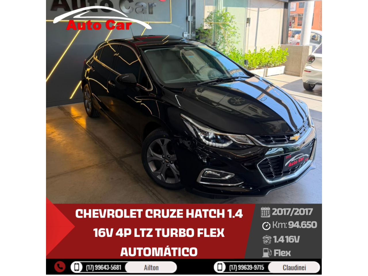Cruze Hatch 1.4 16V 4P LTZ TURBO FLEX AUTOMÁTICO