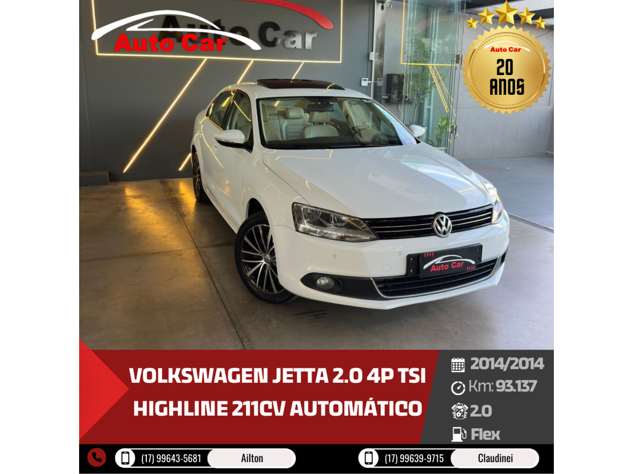 Jetta 2.0 4P TSI HIGHLINE 211 CV AUTOMÁTICO