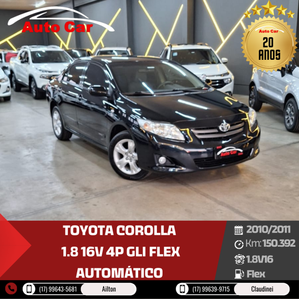 Corolla 1.8 16V 4P GLI FLEX AUTOMÁTICO
