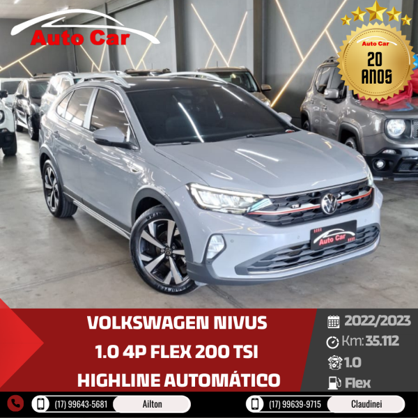 VOLKSWAGEN Nivus 1.0 4P FLEX 200 TSI HIGHLINE AUTOMÁTICO