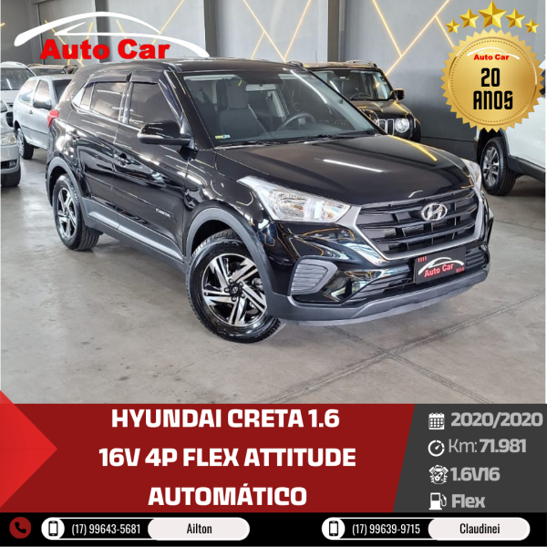 Creta 1.6 16V 4P FLEX ATTITUDE AUTOMÁTICO