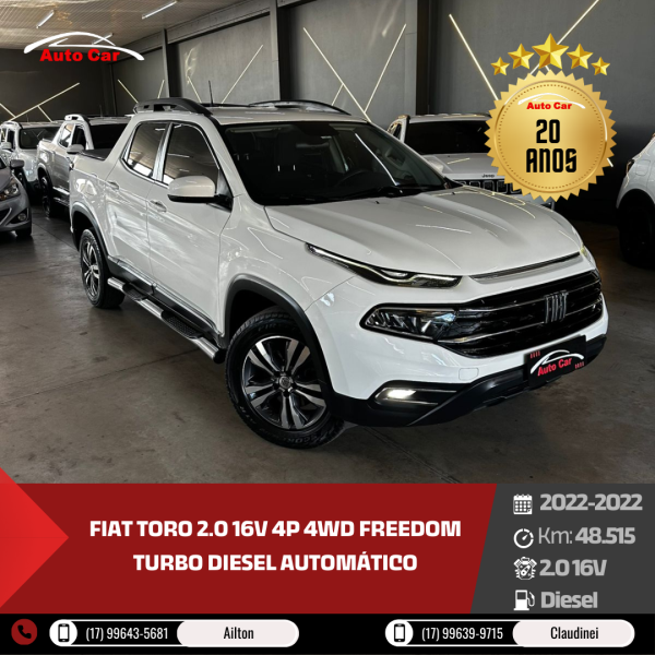 Toro 2.0 16V 4P 4WD FREEDOM TURBO DIESEL  AUTOMÁTICO