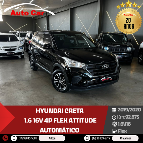 Creta 1.6 16V 4P FLEX ATTITUDE AUTOMÁTICO