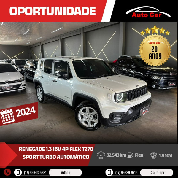 Renegade 1.3 16V 4P FLEX T270 SPORT TURBO AUTOMÁTICO