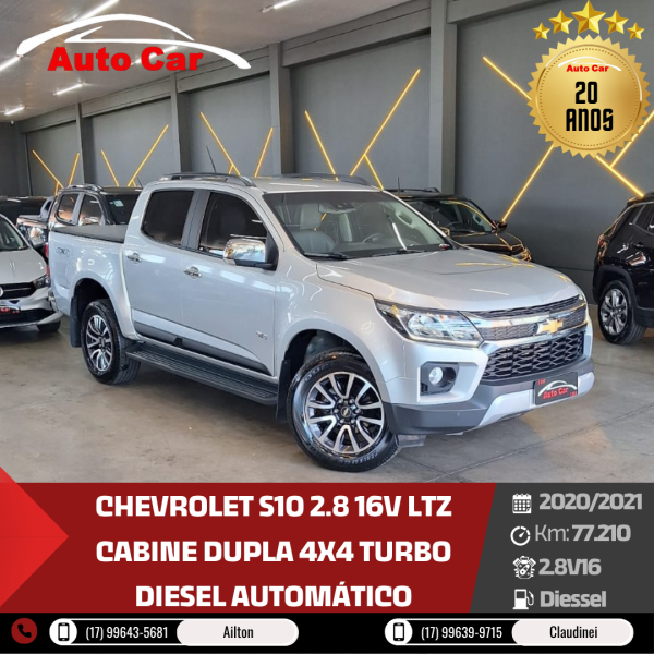 CHEVROLET S10 2.8 16V LTZ CABINE DUPLA 4X4 TURBO DIESEL AUTOMÁTICO