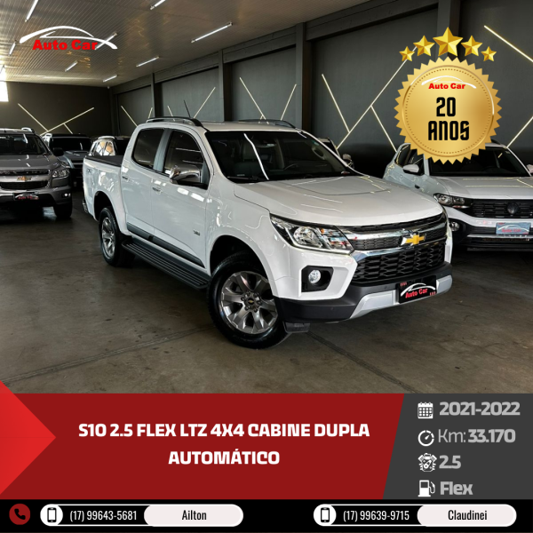S10 2.5 FLEX LTZ 4X4 CABINE DUPLA AUTOMÁTICO