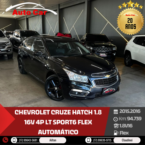 Cruze Hatch 1.8 16V 4P LT SPORT6 FLEX AUTOMÁTICO