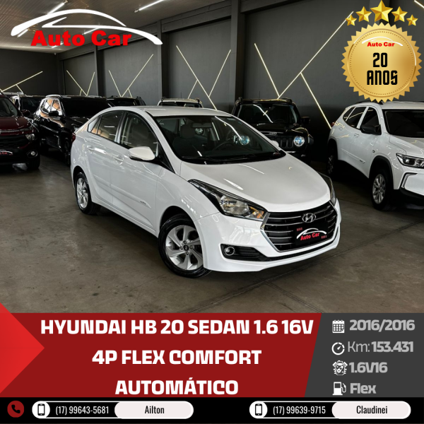 HB 20 Sedan 1.6 16V 4P FLEX COMFORT AUTOMÁTICO