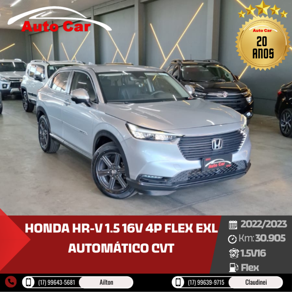 HONDA HR-V 1.5 16V 4P FLEX EXL AUTOMÁTICO CVT