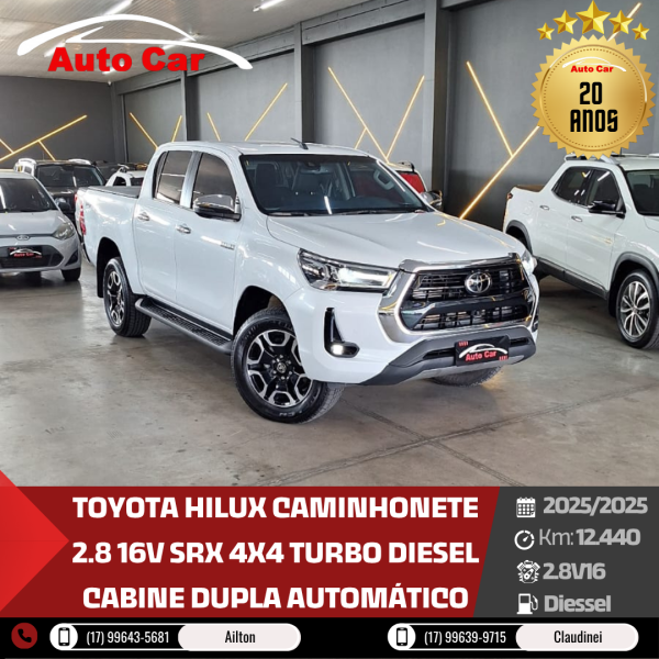 TOYOTA Hilux Caminhonete 2.8 16V SRX 4X4 TURBO DIESEL CABINE DUPLA AUTOMÁTICO