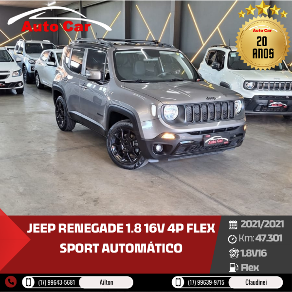JEEP Renegade 1.8 16V 4P FLEX SPORT AUTOMÁTICO