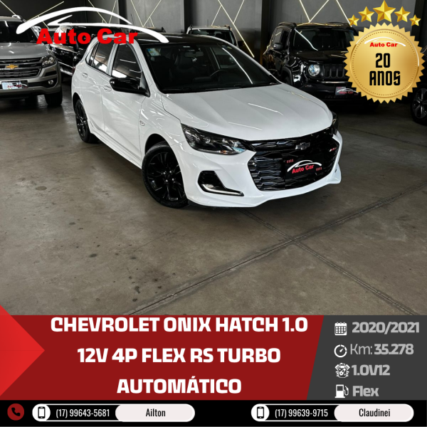 Onix Hatch 1.0 12V 4P FLEX RS TURBO AUTOMÁTICO