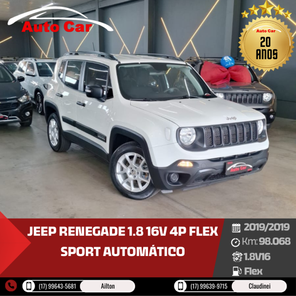 JEEP Renegade 1.8 16V 4P FLEX SPORT AUTOMÁTICO