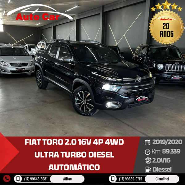 Toro 2.0 16V 4P 4WD ULTRA TURBO DIESEL AUTOMÁTICO