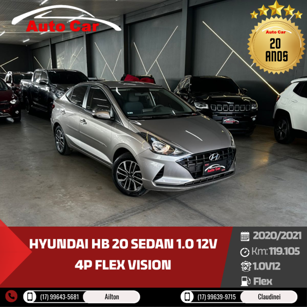 HB 20 Sedan 1.0 12V 4P FLEX VISION
