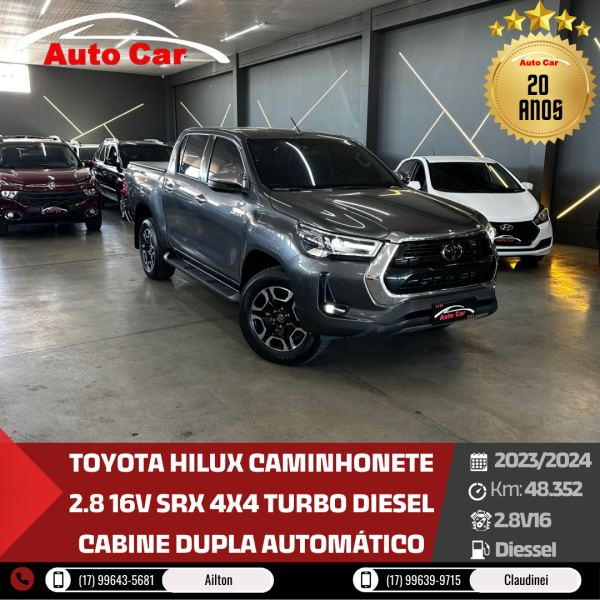 Hilux Caminhonete 2.8 16V SRX 4X4 TURBO DIESEL CABINE DUPLA AUTOMÁTICO