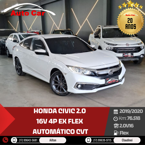 Civic 2.0 16V 4P EX FLEX  AUTOMÁTICO CVT