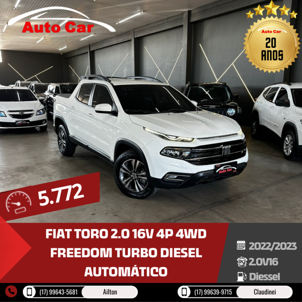 Toro 2.0 16V 4P 4WD FREEDOM TURBO DIESEL  AUTOMÁTICO