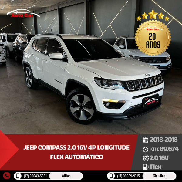Compass 2.0 16V 4P LONGITUDE FLEX AUTOMÁTICO