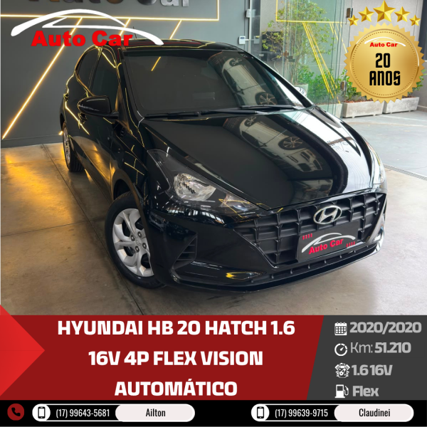 HYUNDAI HB 20 Hatch 1.6 16V 4P FLEX VISION AUTOMÁTICO