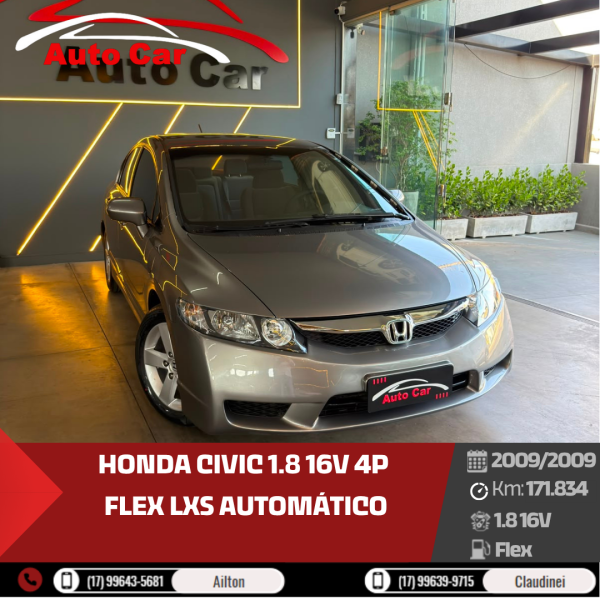HONDA Civic 1.8 16V 4P FLEX LXS AUTOMÁTICO
