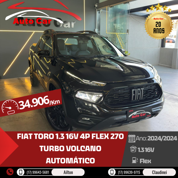 Toro 1.3 16V 4P FLEX 270 TURBO VOLCANO AUTOMÁTICO