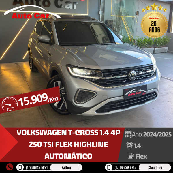 T-Cross 1.4 4P 250 TSI FLEX HIGHLINE AUTOMÁTICO