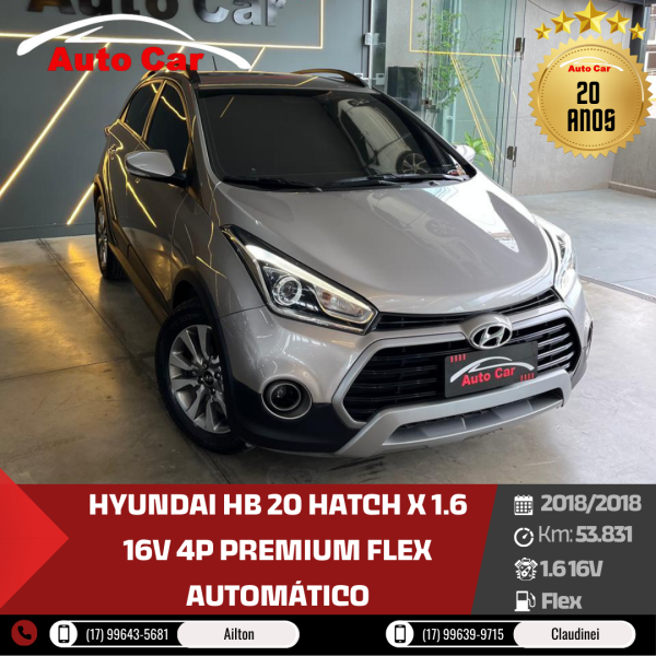 HB 20 Hatch X 1.6 16V 4P PREMIUM FLEX AUTOMÁTICO