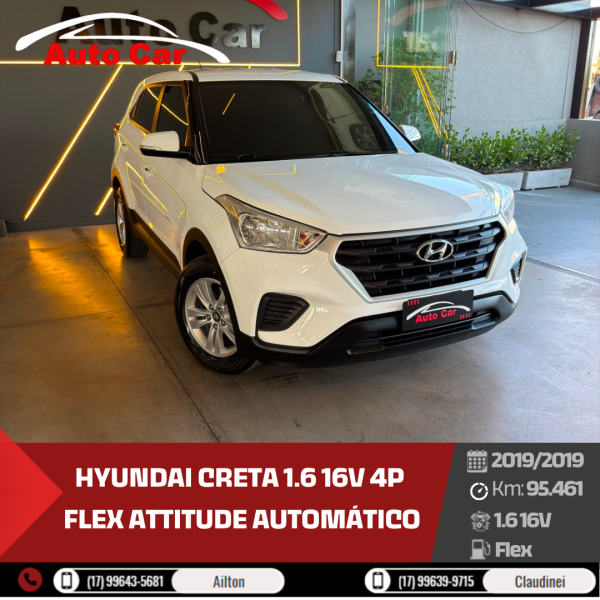 Creta 1.6 16V 4P FLEX ATTITUDE AUTOMÁTICO
