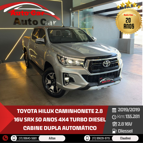 Hilux Caminhonete 2.8 16V SRX 50 ANOS 4X4 TURBO DIESEL CABINE DUPLA AUTOMÁTICO