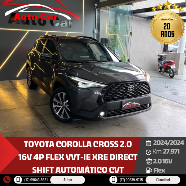Corolla Cross 2.0 16V 4P FLEX VVT-IE XRE DIRECT SHIFT AUTOMÁTICO CVT