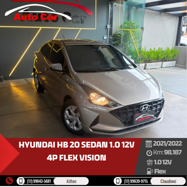 HB 20 Sedan 1.0 12V 4P FLEX VISION
