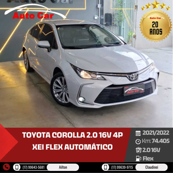 TOYOTA Corolla 2.0 16V 4P XEI FLEX AUTOMÁTICO