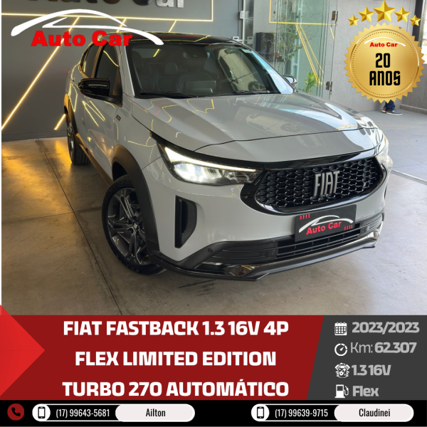 FIAT Fastback 1.3 16V 4P FLEX LIMITED EDITION TURBO 270 AUTOMÁTICO