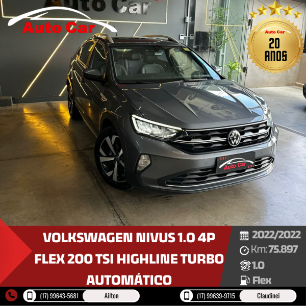 Nivus 1.0 4P FLEX 200 TSI HIGHLINE TURBO AUTOMÁTICO