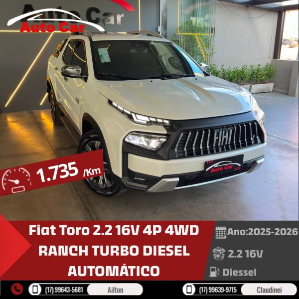 FIAT Toro 2.2 16V 4P 4WD RANCH TURBO DIESEL AUTOMÁTICO
