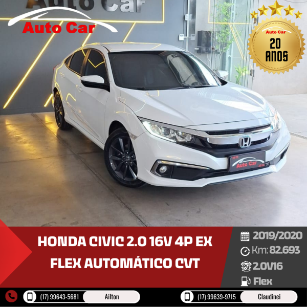 HONDA Civic 2.0 16V 4P EX FLEX  AUTOMÁTICO CVT