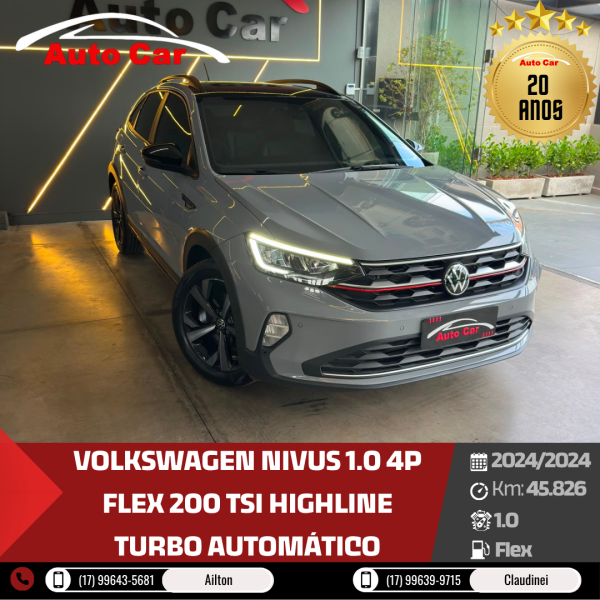 VOLKSWAGEN Nivus 1.0 4P FLEX 200 TSI HIGHLINE TURBO AUTOMÁTICO