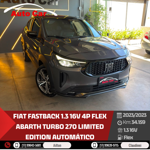 FIAT Fastback 1.3 16V 4P FLEX ABARTH TURBO 270 LIMITED EDITION AUTOMÁTICO